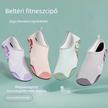 Női beltéri edzőcipő, csendes, puha csúszásmentes talppal, légáteresztő hálós felsőrésszel, kényelmes jóga- és tánccipő otthonra