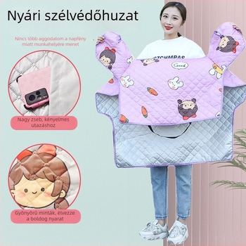 Elektromos járművekhez készült szélvédő takaró, nyári vékony változat, nagy méret, oldalsó szárnyakkal, napvédő