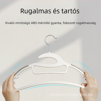 Félhold alakú ruhatartó, kétfunkciós — csúszásmentes, gallérkímélő, nyom nélkül, otthoni szárításhoz és tároláshoz, ruhák felakasztásához
