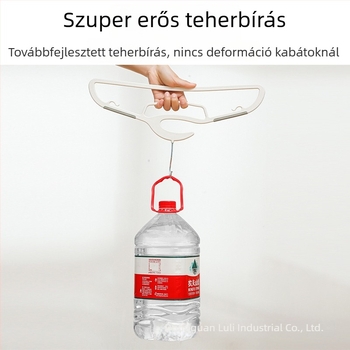 Félhold alakú ruhatartó, kétfunkciós — csúszásmentes, gallérkímélő, nyom nélkül, otthoni szárításhoz és tároláshoz, ruhák felakasztásához