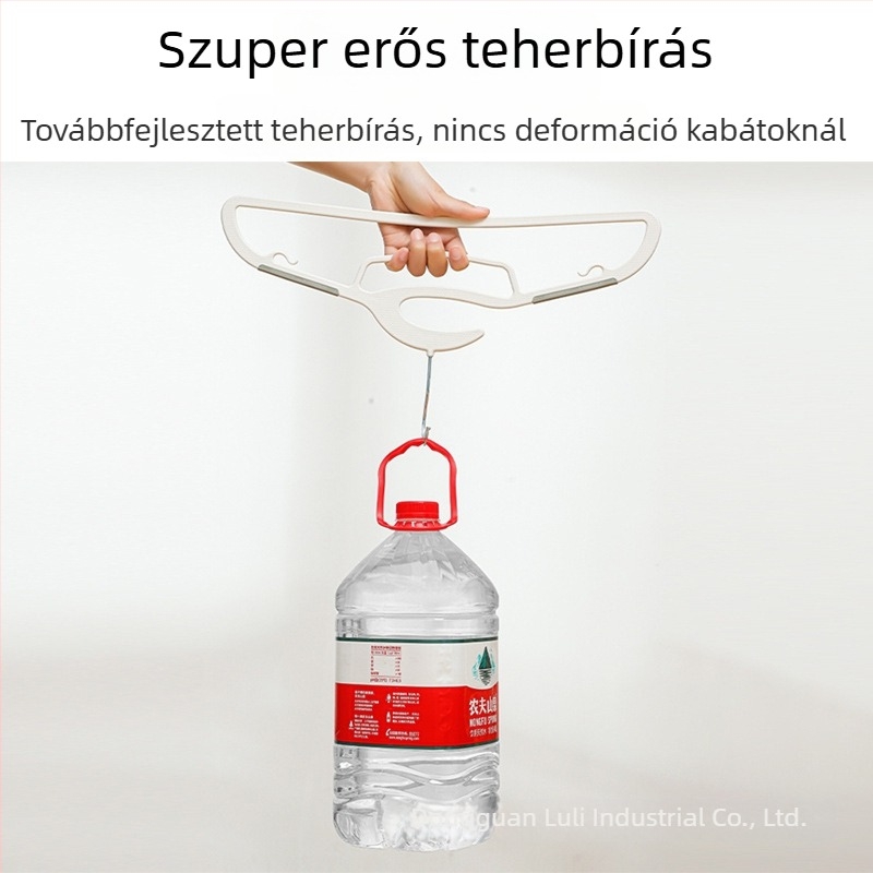 Félhold alakú ruhatartó, kétfunkciós — csúszásmentes, gallérkímélő, nyom nélkül, otthoni szárításhoz és tároláshoz, ruhák felakasztásához