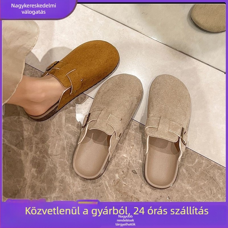 Női PVC Birkenstock-stílusú zárt orrú szandálok, rendkívül puhák, csúszásmentes, 2025 ősz-tél