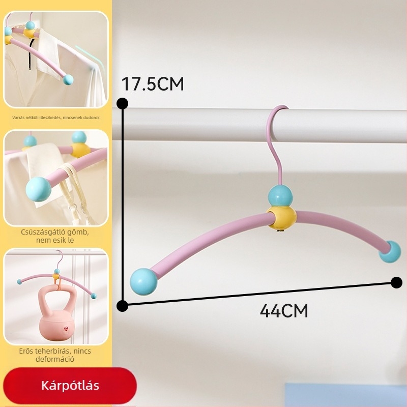 Dopamine ruhatartó otthonra, csúszásmentes, nyom nélkül, vastagított szivárványos ruhaszárító állvány, vállak vagy sarkok kidudorodása nélkül