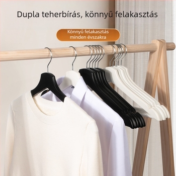 Felnőtt méretű tömörfa ruhakasztó, ruhákhoz és nadrágokhoz