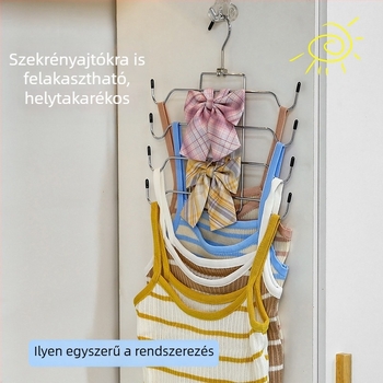 Gardróbba szánt melltartó- és fehérneműtároló fogas – rendszerezetten tartja a melltartókat, fehérneműket, harisnyát és felsőket