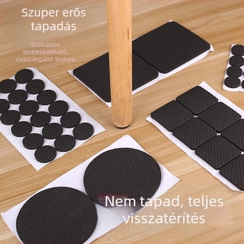 Viszkózszálból készült szék- és asztalláb párnák — ütéscsillapító, zajcsökkentő, csúszásmentes, kopásálló, rögzítés
