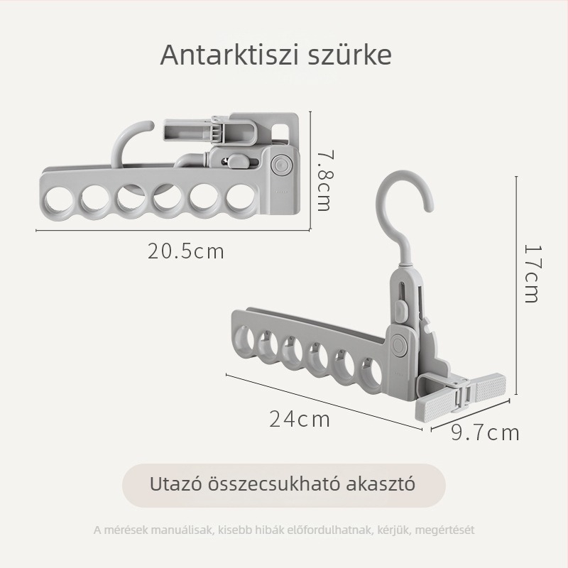 Utazási összecsukható ruhaszárító fogas — hordozható belső használatra, multifunkcionális ruhafogas