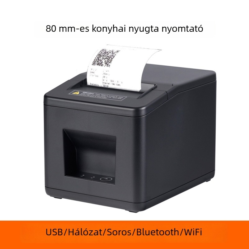 Új 80 mm-es termikus nyugta nyomtató Ethernet-kapcsolattal konyhának, recepcióra és kiskereskedelemhez