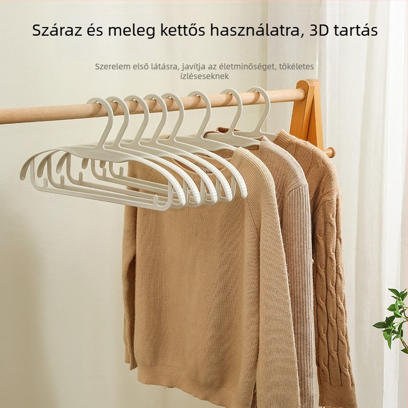 Japán stílusú ruhafogas, csúszásmentes, nyom nélkül, műanyag, széles vállú