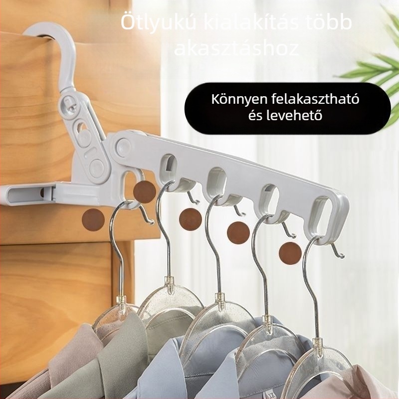 Hordozható ruhaszárító állvány utazáshoz, otthonhoz és diákszállásokhoz klipszekkel
