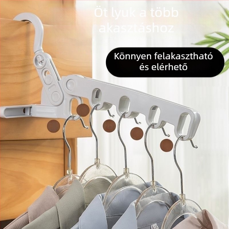 Hordozható ruhaszárító állvány utazáshoz, otthonhoz és diákszállásokhoz klipszekkel