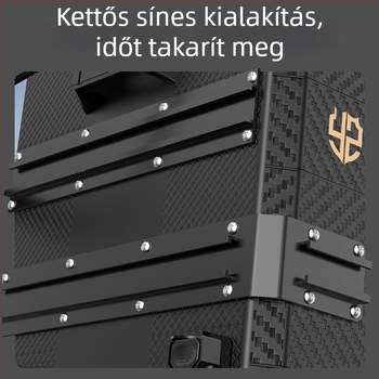 Kempinges horgász doboz 29 L, karcolódásálló – teljes készlet, többfunkciós