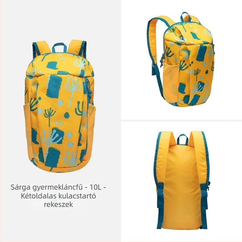 Unisex 10L hátizsák iskola és utazás számára, kompakt óvodai használatra