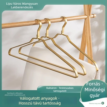 Kinyújtott, könnyű alumínium‑ötvözet sík ruhatartó fogas, 60 cm, megerősített kivitel, felnőtteknek, ruhaszárító széles éllel