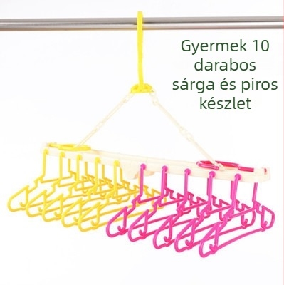 10 az 1-ben gyerek- és újszülött ruhaszárító-akasztó — többfunkciós, csúszásmentes a szárításra és a tárolásra, varratmentes, kreatív dizájn