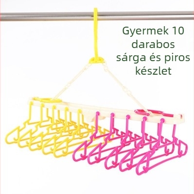 10 az 1-ben gyerek- és újszülött ruhaszárító-akasztó — többfunkciós, csúszásmentes a szárításra és a tárolásra, varratmentes, kreatív dizájn