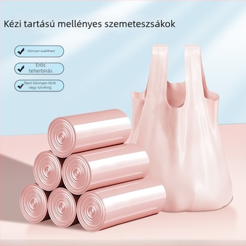 Mellény-stílusú szemeteszsákok, vastagított kivitel, konyhához és kollégiumhoz, gazdaságos csomag diákoknak