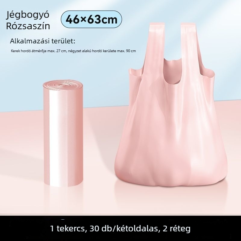 Mellény-stílusú szemeteszsákok, vastagított kivitel, konyhához és kollégiumhoz, gazdaságos csomag diákoknak