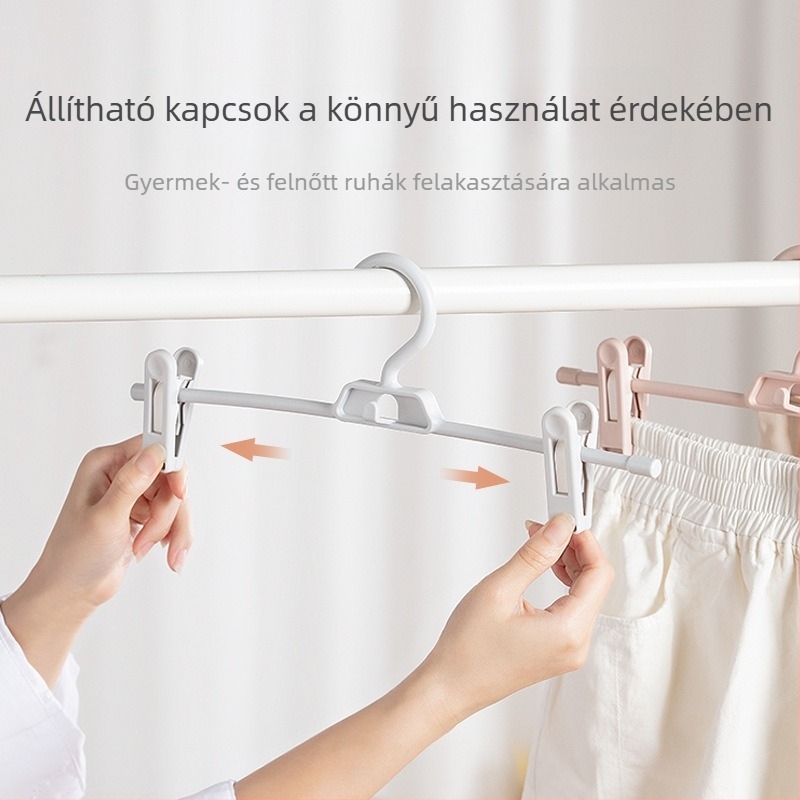 Shunyi műanyag nadrágtartó állvány dupla klipszekkel – felakasztáshoz, otthoni ruhatárban nadrágok és szoknyák számára