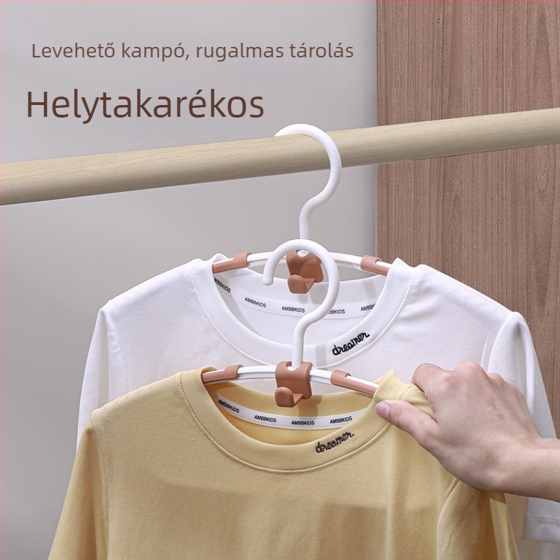 Kihúzható ruhatartó gyerekeknek és felnőtteknek, varrat nélküli, otthoni szárítótartó, sokoldalú háztartási használathoz