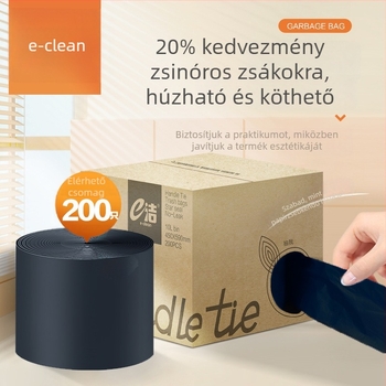 Mellény-stílusú szemeteszsákok, 200 darab, vastagított, háztartási egyszer használatos műanyag zacskók dobozos kiszerelésben