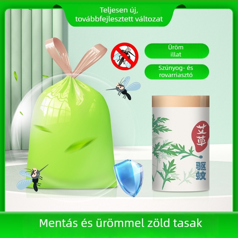 Szúnyogriasztó üröm kivonatot tartalmazó szemeteszsákok, háztartási használatra, extra vastag, nagy méret, konyha