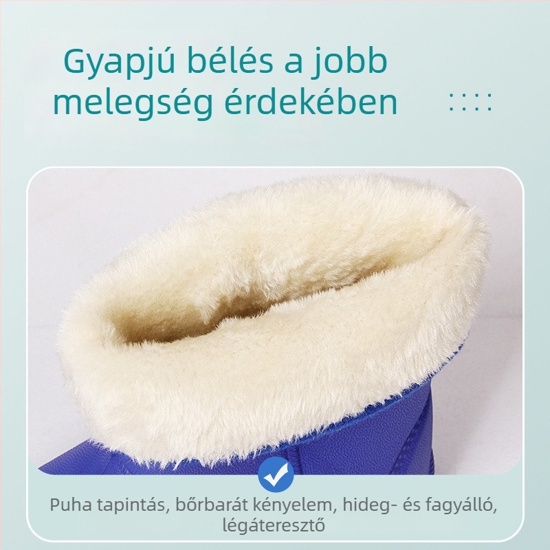 Téli könnyű EVA habból készült vízálló csizma, uniszex, alacsony szárú, meleg belsővel és csúszásmentes talppal
