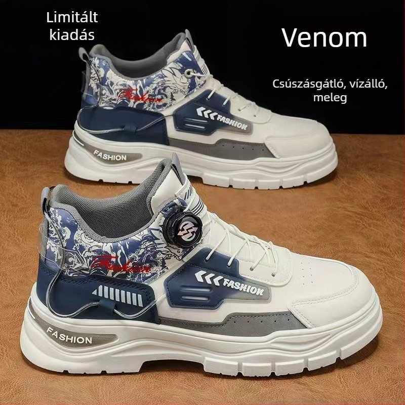 Férfi téli Martin csizma műszálas béléses, vízálló, csúszásmentes, tartós, magas szárú munkacipő