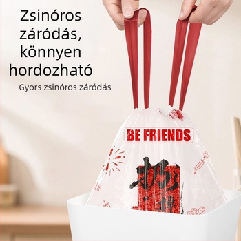 Szemeteszsákok tépésálló, vastagított kivitelben, húzókötéssel, háztartási konyhai használatra