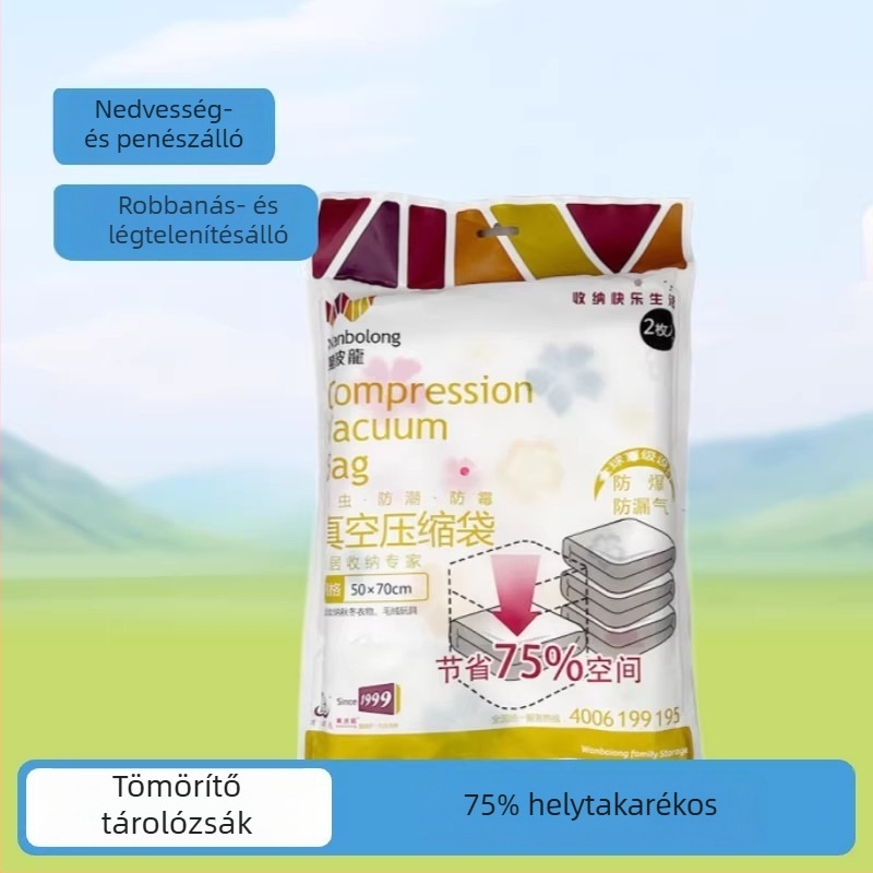 Vastagított vákuumos tárolózsákok, otthoni használatra, paplanok, ruhák és ágynemű rendezéséhez