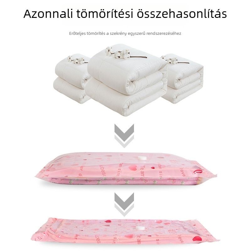 Elektromos vákuumos tömítő tasak paplanok és ruhák tárolására pumpával