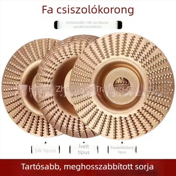 Sarokcsiszolóhoz faipari csiszoló és polírozó korong; univerzális modell, magas szén-tartalmú acél