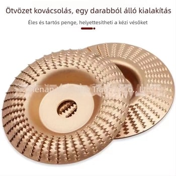 Sarokcsiszolóhoz faipari csiszoló és polírozó korong; univerzális modell, magas szén-tartalmú acél
