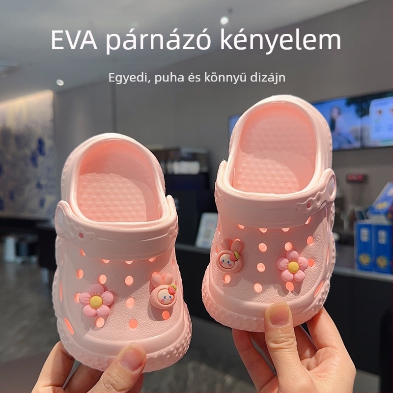 Lányoknak való EVA kloggok, szagtalanok, csúszásmentesek, puha talppal, bel- és kültéri nyári papucsok