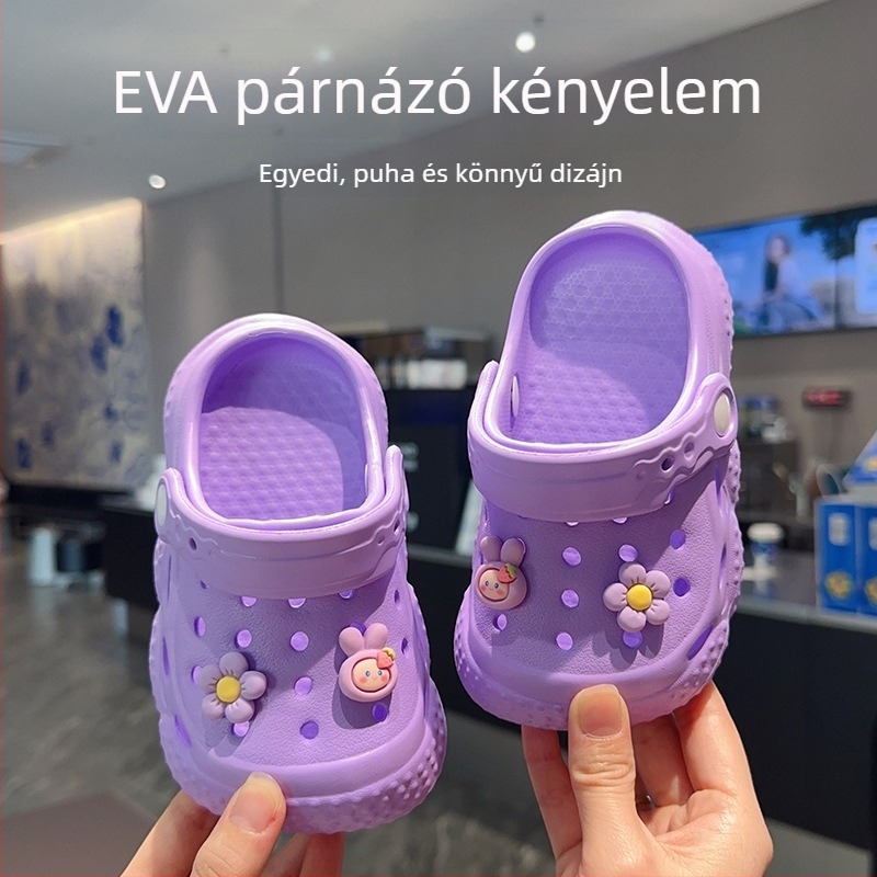 Lányoknak való EVA kloggok, szagtalanok, csúszásmentesek, puha talppal, bel- és kültéri nyári papucsok