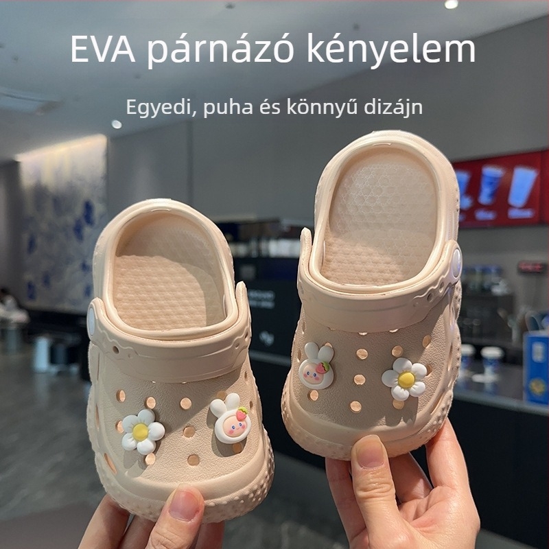 Lányoknak való EVA kloggok, szagtalanok, csúszásmentesek, puha talppal, bel- és kültéri nyári papucsok