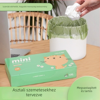 Vastagított mini szemeteszsák asztali használatra, otthonra és irodára – dobozos kiszerelés