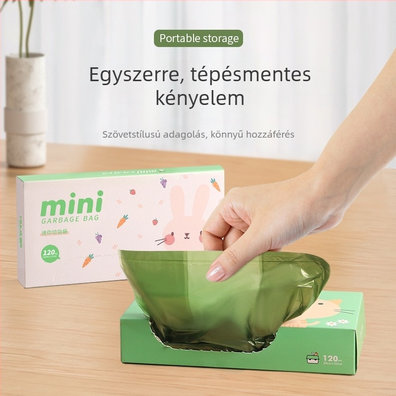 Vastagított mini szemeteszsák asztali használatra, otthonra és irodára – dobozos kiszerelés