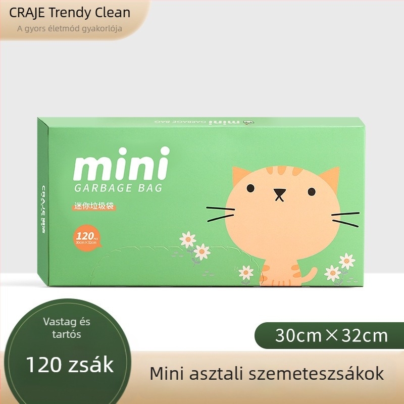 Vastagított mini szemeteszsák asztali használatra, otthonra és irodára – dobozos kiszerelés