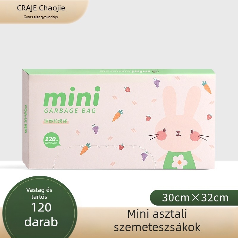 Vastagított mini szemeteszsák asztali használatra, otthonra és irodára – dobozos kiszerelés