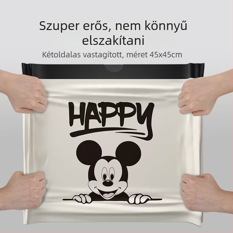 Fekete szemeteszsákok húzózsinórral, vastagabb műanyagból, otthoni, konyhai és kollégiumi használatra