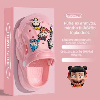 Családi EVA papucs, zárt orrú – rajzfilm mintázat, uniszex, csúszásmentes, szagtalan, nyárra