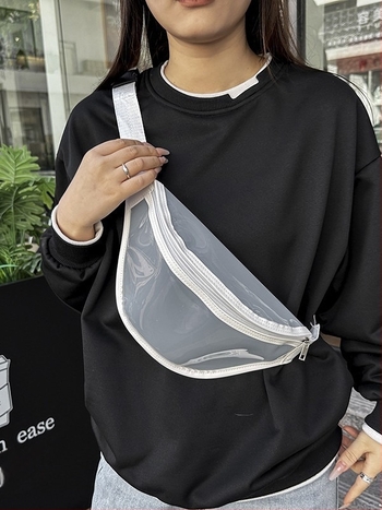 Női PVC derék- és crossbody táska – átlátszó strandtáska, minimalist stílus