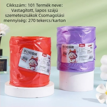 Mellény-stílusú vastagított szemeteszsákok, fekete, 45×55 cm, otthoni használatra, gazdaságos csomag