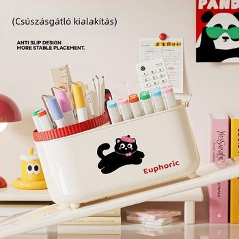 Többcélú asztali tároló rendező forgó tolltartóval, nagy kapacitású irodai és iskolai írószerekhez