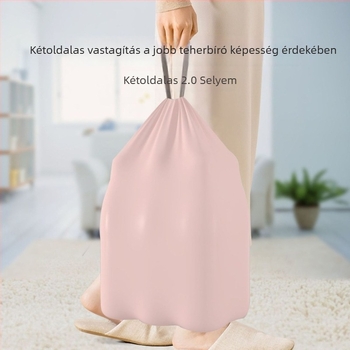 Szemeteszacskók húzókötéllel és fogantyúval, vastagabb kivitel, szakadásálló, konyhai használatra, nagy méret, háztartási felhasználás