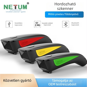 C750 Bluetooth hordozható 2D vonalkódolvasó QR-kódokhoz és raktári használathoz