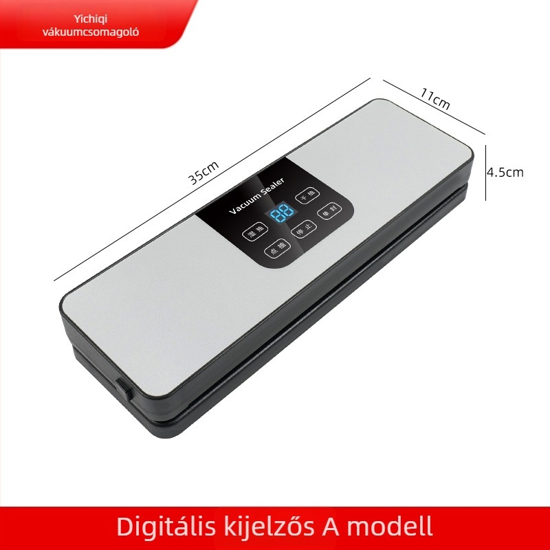 Családi használatra tervezett automata vákuumzáró gép élelmiszerek frissességének megőrzésére, kompakt, hordozható tasakokhoz