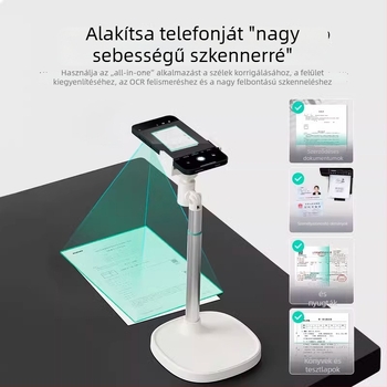 Állítható feletti telefon- és dokumentumszkenner tartó, testreszabható