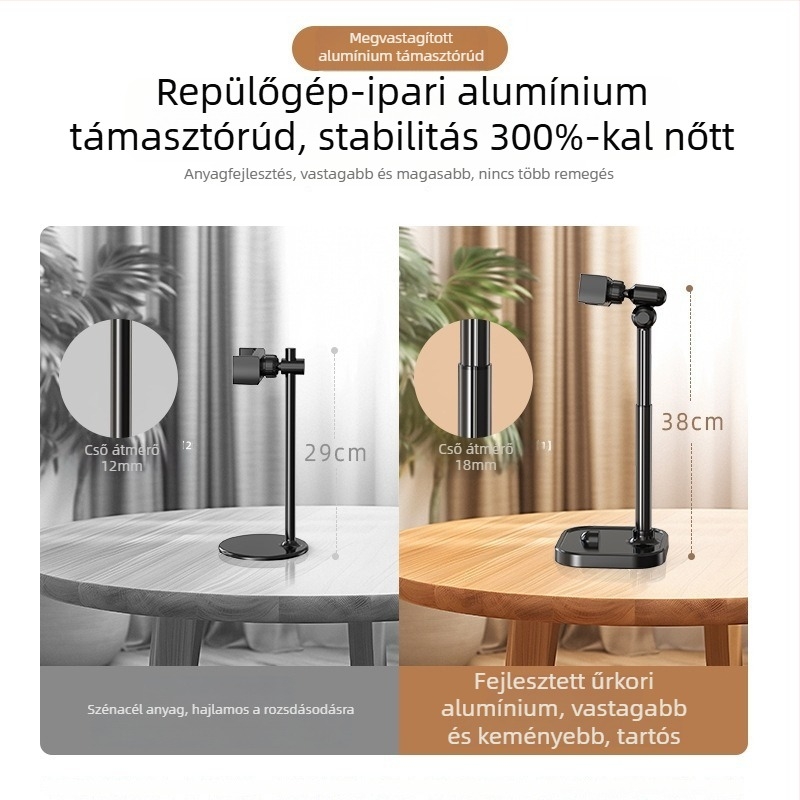 Állítható feletti telefon- és dokumentumszkenner tartó, testreszabható